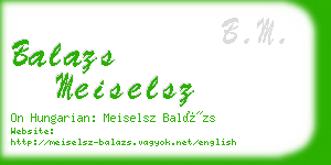 balazs meiselsz business card